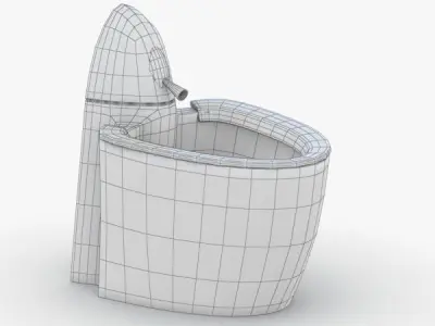1561 - Toilet Low-poly 3D model