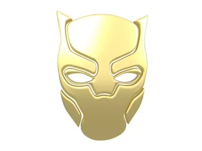 Black Panther Symbol V1 009 Low-poly 3D model
