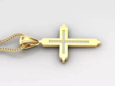 Cross Light Gold 4CP035 3DM STL 3D print model purchase