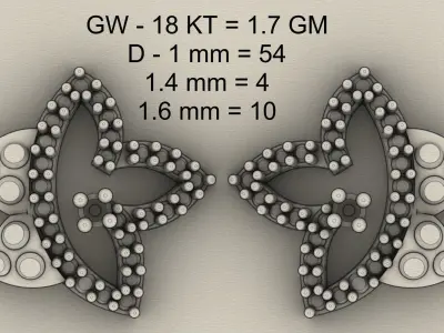 EARRING 3D print model 44