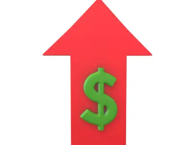 Price Up Symbol V1 005 Low-poly 3D model