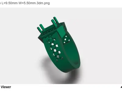 Women Ring with an Emerald Cut Center Stone 3D print model