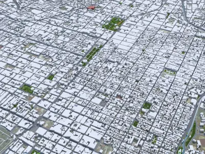 Puebla Mexico 40km Low-poly 3D model