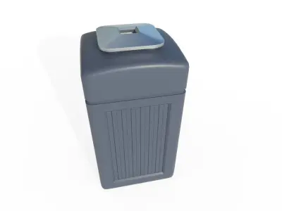 Trashcan m3 Low-poly 3D model