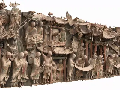 Deity Statue Sculpture22 3D model