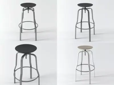 Giro set of different bar stools 3D model