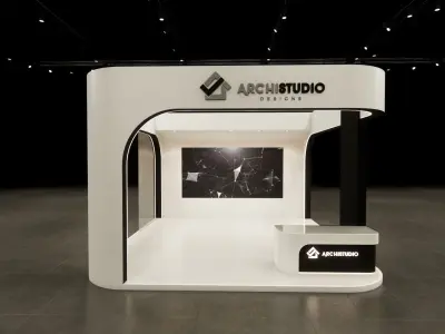Exhibition booth design 3D model 6m x 7m 3D model