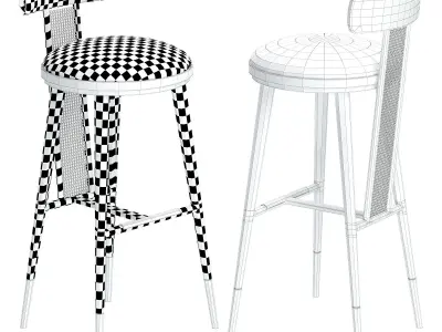 BAR CHAIR BLAKEY Low-poly 3D model