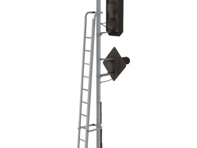 Train Traffic Light 16 3D model