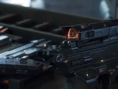 Gun SciFi - PBR 3D Asset Kit Low-poly 3D model