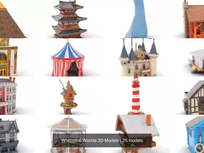 Whimsical Worlds 3D Models 3D Model Pack