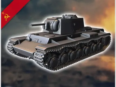 KV-3 Object 222 - Soviet army WW2 Second World East front Ostfro 3D print model