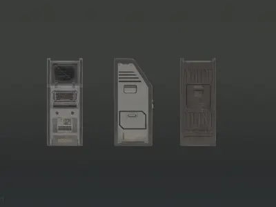 Sci-fi Terminal Low-poly 3D model