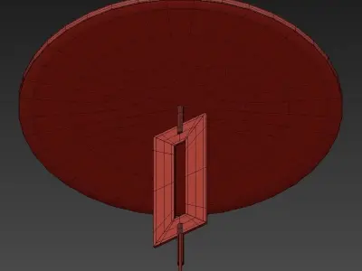 Chandelier modern pendant light in brass and glass 3D model