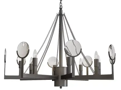 Magnify Glass Chandelier low poly 3d model Low-poly 3D model