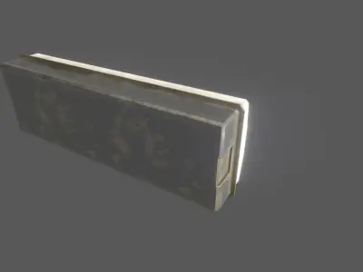 Exit Sign Low-poly 3D model