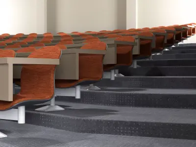 Auditorium Lecture Theatre Interior 3D Model Scene 3D model