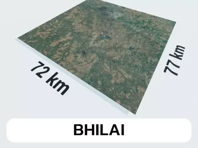 Bhilai India City Landscape 3D Model 3D model