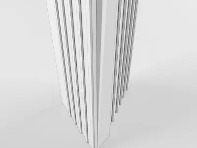 Skyscraper Tower Low Poly Low-poly 3D model