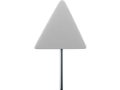  3d road sign left reverse bend cartoon icon 3D model