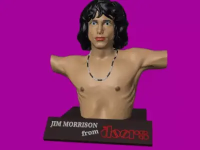 Jim Morrison from The Doors Bust 3D print model