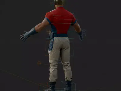 Peacemaker 3D Model Rigged PBR Blender FBX OBJ Low-poly 3D model