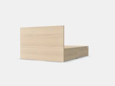 MALM Bed frame high w 4 storage boxes 8 3D model