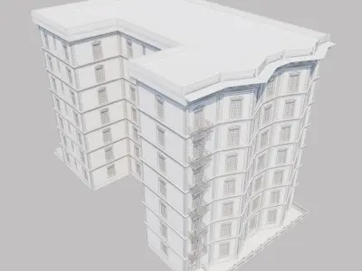 New York City Apartment Building 05 THREEDEE INC Low-poly 3D model