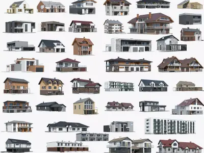 43 Models of Houses 3D Model Pack