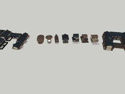 Song Dynasty-style architecture 3D model