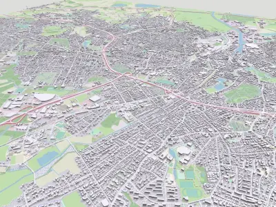 Cityscape Oldenburg Germany 3D model