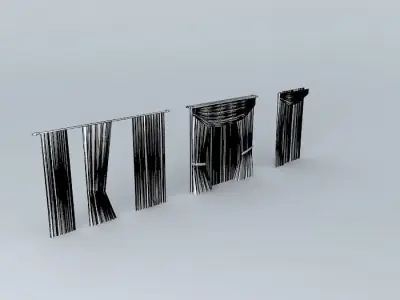 Classic curtain 3D model