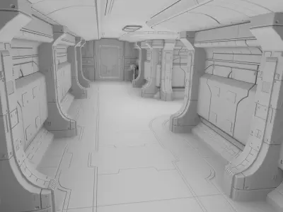 Polyguardian Cruiser Corridor 3D model