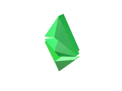 Ethereum Classic v2 001 Low-poly 3D model