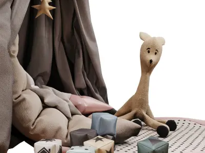 Children decor set 2 3D model