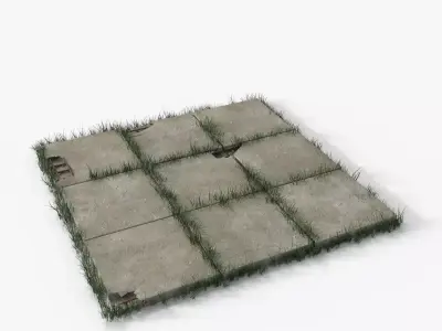 Concrete Slabs Low-poly 3D model