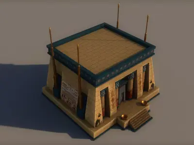 Ancient Egyptian Building Low-poly 3D model