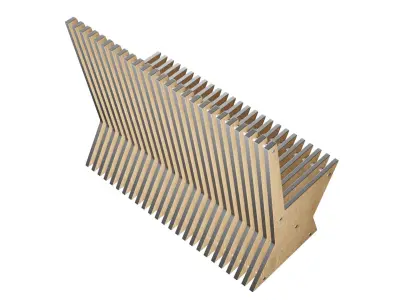 Modern parametric bench  3D model