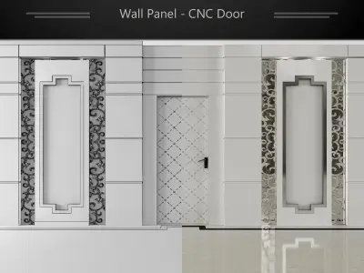 Interior design Wall panel model CNC Door 3D model