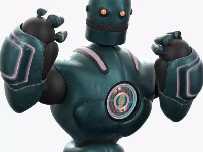 Robotic Character MAXIMUS WITH RIG Low-poly 3D model