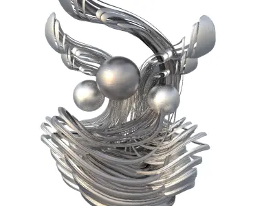 Brutalist art ornament 2 3D model