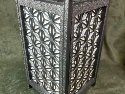 Kumiko Japanese Shoji Lantern - Asanoha 3D print model