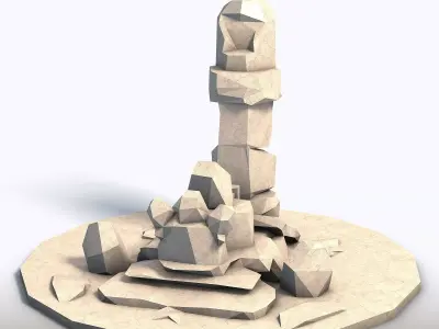 Low Poly Stone Vol3 3D model