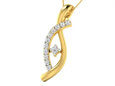 Solitaire Women Pendant 3dm STL OBJ FBX Renders Details 3D print model 88
