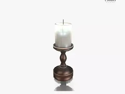 Candle 05 Low-poly 3D model