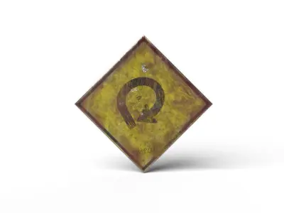 Apocalyptic Road Signs Low-poly 3D model