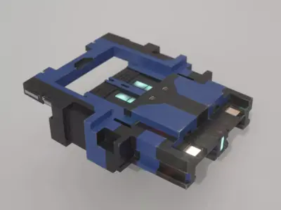 Retro Sci-Fi Data Cartridge Low-poly 3D model