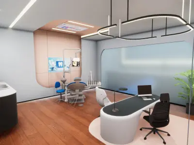 Dental Clinic Low-poly 3D model