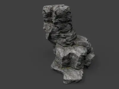 Cliff Rock 4-1 Low-poly 3D model