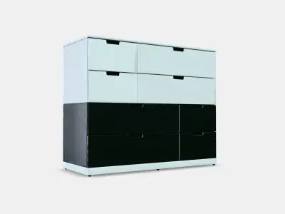 NORDLI Chest of 8 drawers 7 Low-poly 3D model